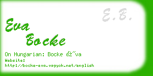 eva bocke business card